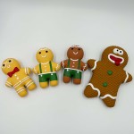 Gingerbread Man Pet Dog Squeaky Chew Toys